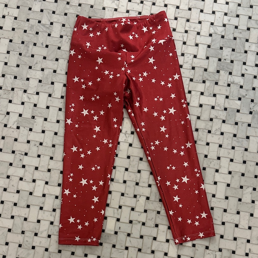 Goldsheep Red Starry Leggings